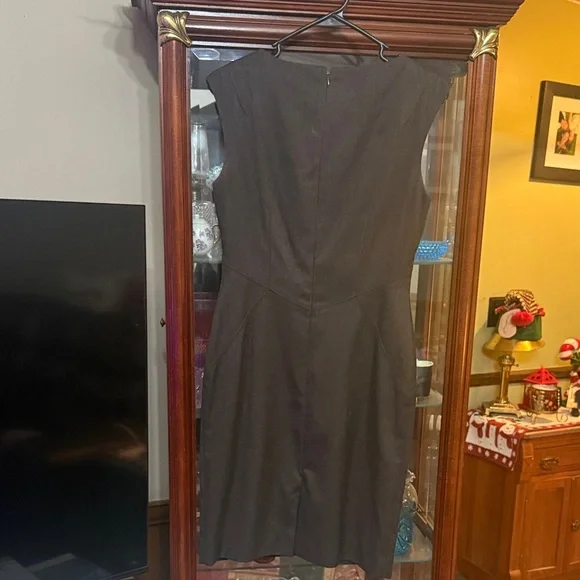 ANTONIO MELANI one button Charcoal Blazer with sleeveless sheath dress - Picture 4 of 8